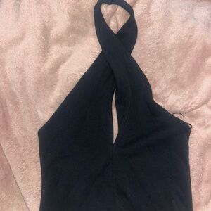 Zara Black Halter Top